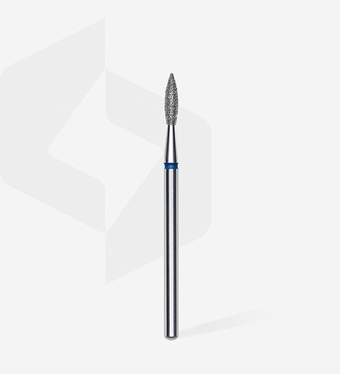 FA11B021/8 | Punta diamante flama cónica filo azul expert diámetro 2,1 mm / working part 8 mm